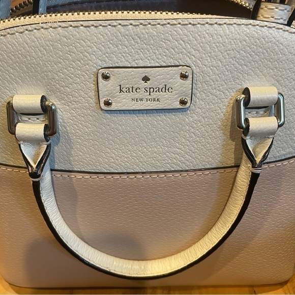 Kate Spade Carli Grove Street Warm Beige/Cement Leather Satchel - Picture 6 of 11